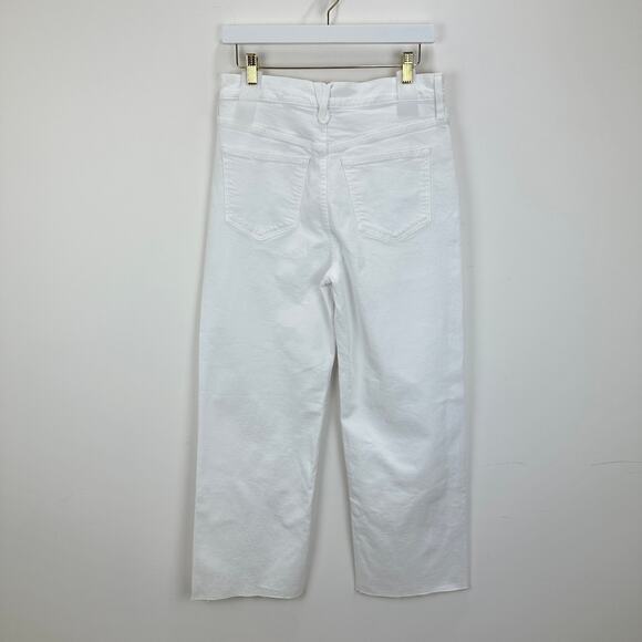 J.Crew Slim Wide Leg Jean White High Waisted Classic Stretch Denim US 28 NWT - Picture 8 of 16